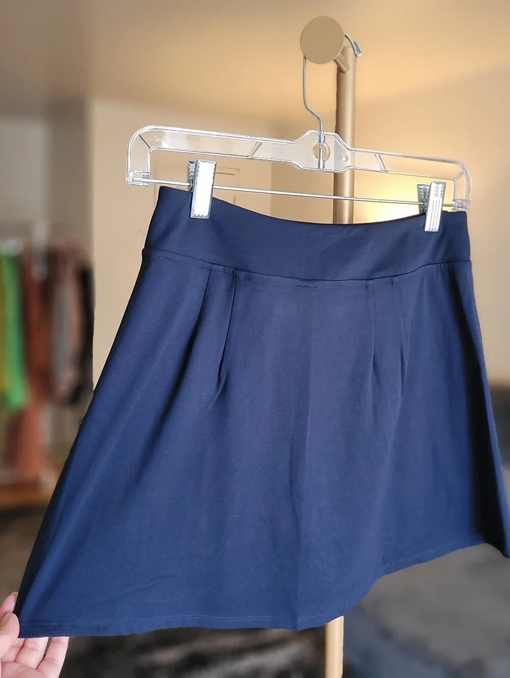 Free People Movement Never Better Volley Skort Skirt Navy Blue And White Stripe - Picture 6 of 16
